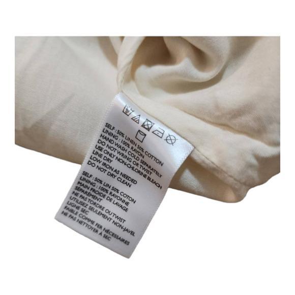 Urban Outfitters Riley Linen Mini Dress Cream Size 0 xs - Picture 6 of 8